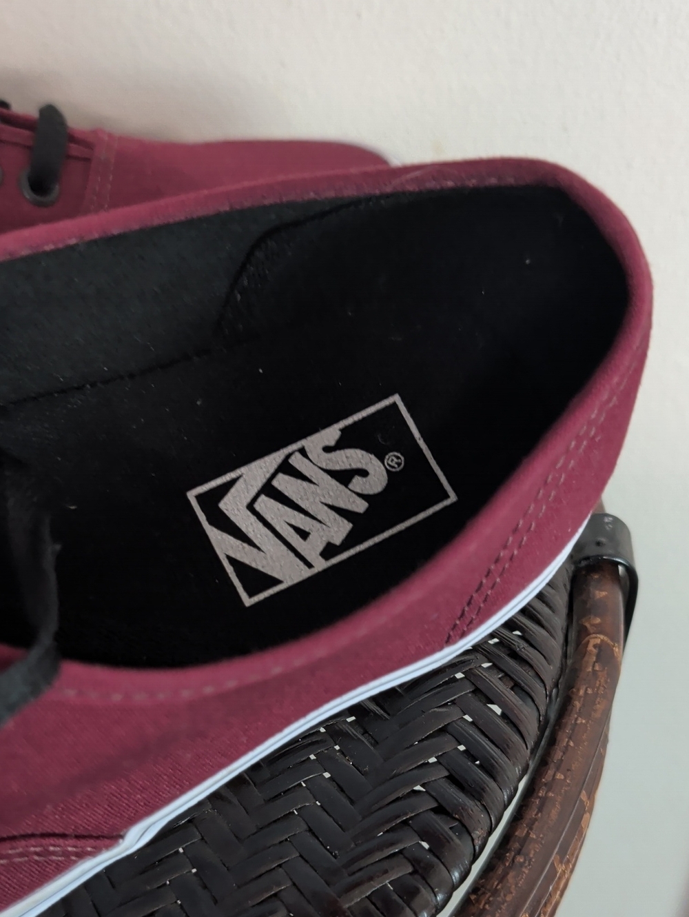 Vans Burgundy Red Shoes Men Size 11.5 - Picture 2 of 10